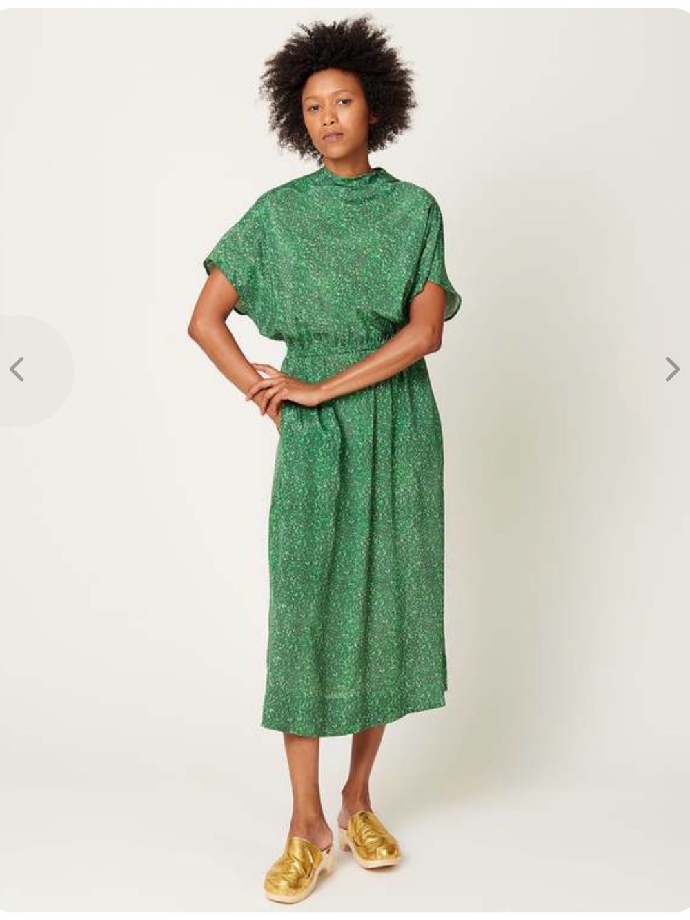 No. 6 Willa dress in Emerald Glitter print